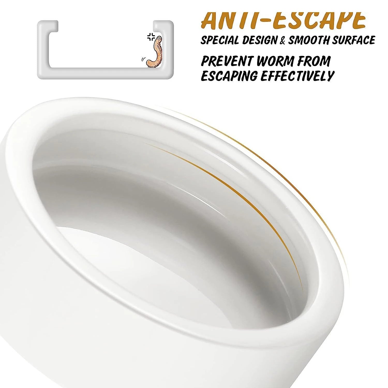 Anti-Escape Reptile Feeding Bowl